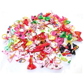 Hair Bows Tie Bands for Girls Infants Toddlers Kids Pet Cat Dogs Hair Accessories Practical Processed Dog Hair Accessories Dogs Apparel and Accessories