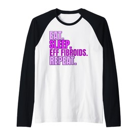 Uterine Fibroids Myoma PMS Period Awareness Support Women Raglan Baseball Tee