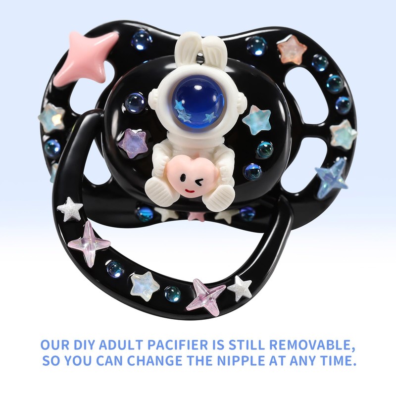 CutiePlusU Adult Size Pacifier DIY Big Shield Pacifier - Cosmo