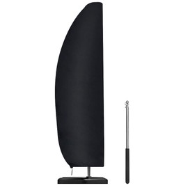 Parasol Cover Waterproof Windproof Heavy Duty Cantilever Parasol Cover 210D Oxford Fabric, Anti-UV, Extra Large Garden Umbrella Cover with Zip(265x50/70/40cm)