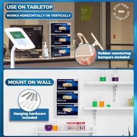 Storage Standard Triple Glove Box Holder Wall Mount Glove Dispenser - Disposable Glove Holder Wall Mount Glove Station for Medical Gloves, Multipurpose Kitchen Gloves Holder - 16.5 x 10 x 3.5 Inches