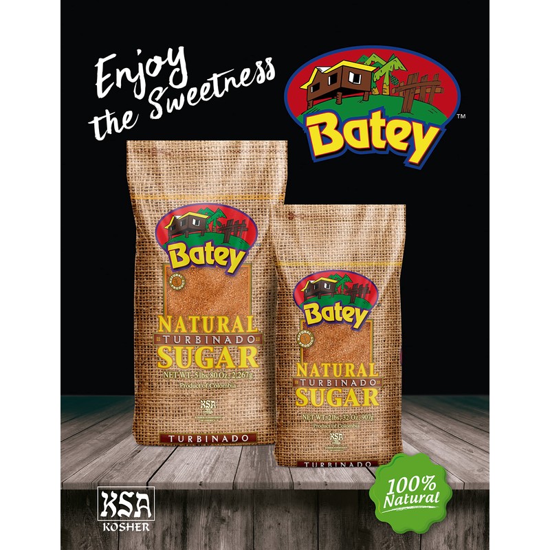 Batey Sugar Natural Turbinado, 2 lb