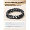 Supcare Black Mens Bracelet Always Remember 12mm Width 7.5 Inches
