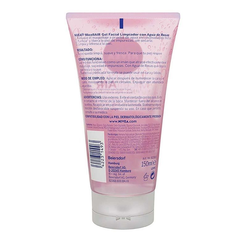 Gel Limpiador Facial NIVEA Agua De Rosas 150ml