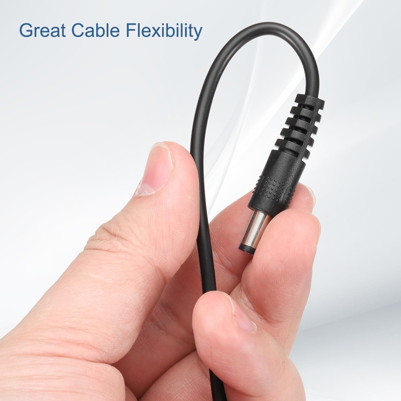 MECCANIXITY 2pcs DC Power Pigtails Cable, 5.5mm x 2.5mm Male