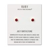 Philip Jones Gold Plated July (Ruby) Birthstone Earrings Created with