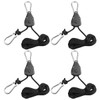 2 pieces rope ratchet with hooks for growing lamps, 1/8