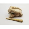 Unbranded Hand carved wood Croaking frog percussion sound 3 "