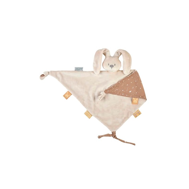 Nattou Big Comforter Doudou Rabbit Lapidou, 65 cm, Lapidou Sand