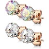Covet Jewelry Pair of Rose Gold IP Over 316L Stainless