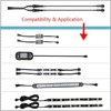 NBWDY RGB Extension Cable for Rock Lights,4PCS 2 Feet Extension