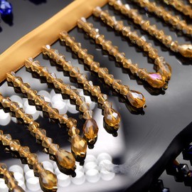 2 Yard Rhinestone Ribbon Tassel Irregular Rhinestone Fringe Tassel Crystal Beaded Fringe Trim Sewing Beaded Fringe for Curtain Lampshades and DIY Clothing Wedding Decoration (Brown)