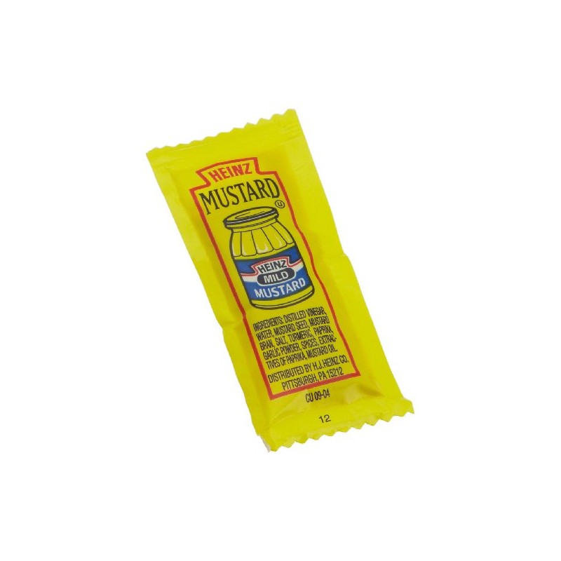 Heinz Mustard, 0.2-Ounce Single Serve Packages (Pack of 500)