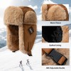 Clakllie Warm Trapper Ear Flaps Hats Russian Fur Hat Trooper