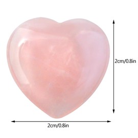 Marrywindix Marrywindix 15 Packs 0.8 Inches Healing Crystal Natural Rose Stone Heart Love Carved Palm Worry Stone Chakra Reiki Balancing
