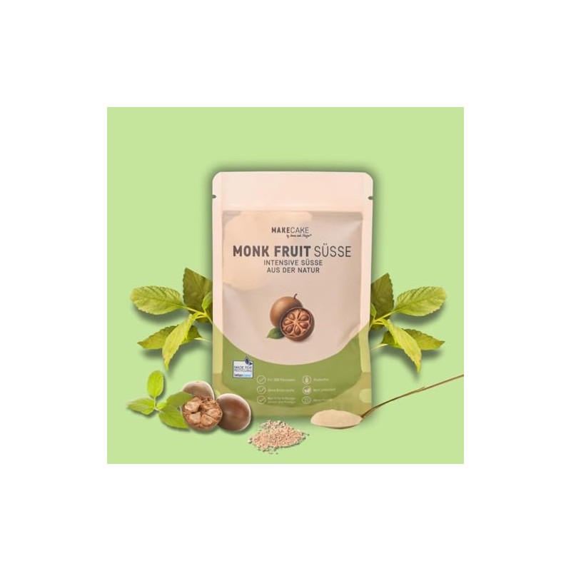 Makecake Monk Fruit Sweetness - Natural Sugar Substitute without Stevia
