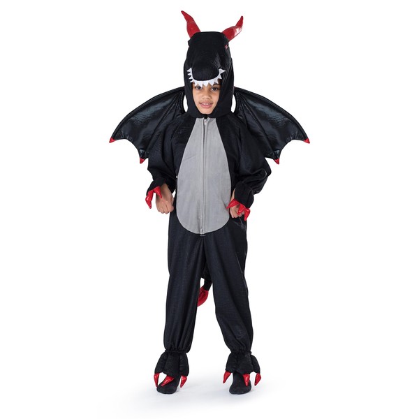 Dress Up America Dragon Costume for Kids - Black Dragon