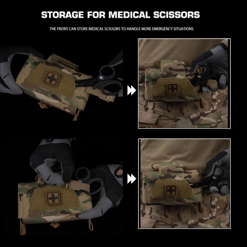 Compact MOLLE Trauma Pouch Quick Release IFAK Medical Pouch for