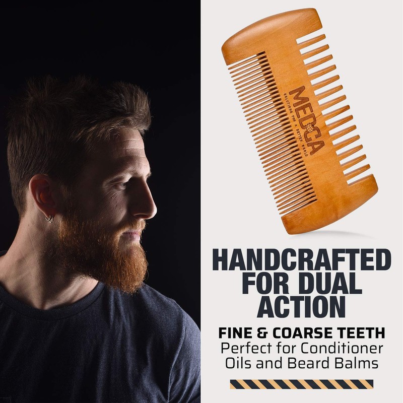 Wooden Beard Comb for Men - Pack of 2, Handcrafted