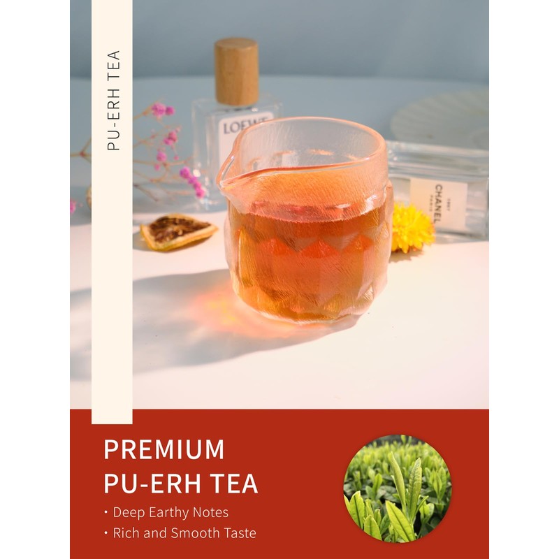 TeeLux Pu-Erh Tea, Puerh Loose Leaf Tea, Fermentation Tea, Smooth