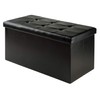 Winsome Wood Furniture piece Ashford Ottoman with Storage Faux Leather,