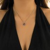 ZAULER Evil Eye Necklace-14K Gold/Silver Plated Dainty Evil Eye Pendant
