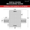 Easy-Going Reversible Couch Cover for 3 Cushion Couch Sofa Cover
