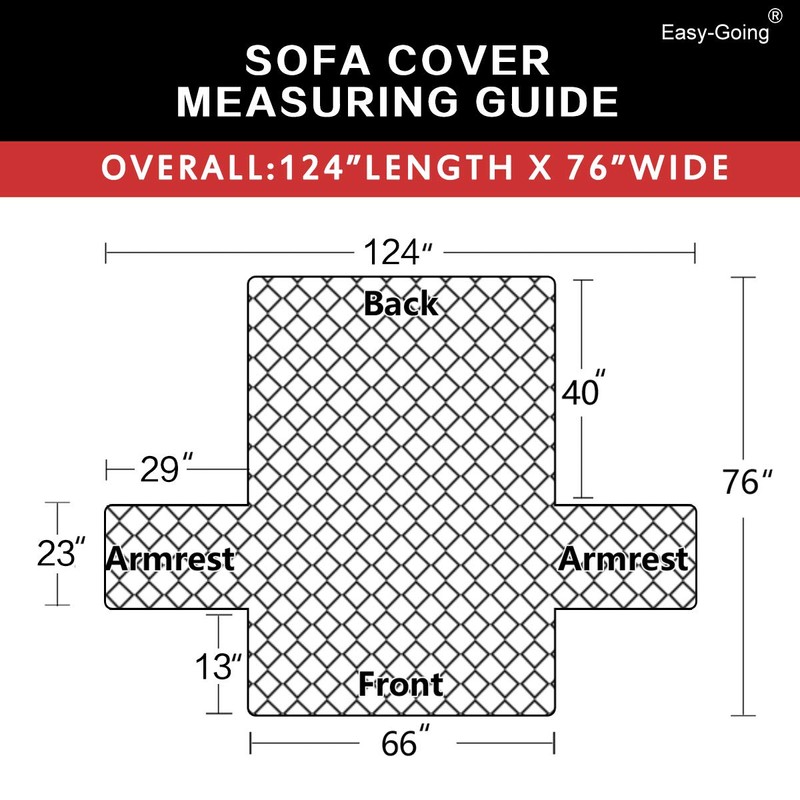 Easy-Going Reversible Couch Cover for 3 Cushion Couch Sofa Cover