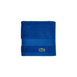 Lacoste Heritage Supima Cotton Wash Cloth, Surf Blue, 13" x 13"