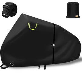 ClawsCover Bike Covers Outdoor Storage Waterproof for 2 Bikes,Heavy Duty 600D Polyester,Durable Anti-UV,Weatherproof eBike Bicycle Electric Bike Cover, Buckles Straps,Reflective Handle,82''x36 x43.3