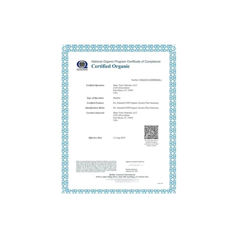 Aceite De Ricino Orgánico De 473 Ml (16 Oz) Certificado