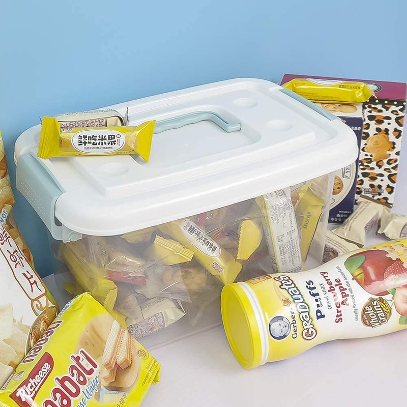 Yarebest 6-pack 6 Quart Clear Plastic Storage Bins, Storage Box