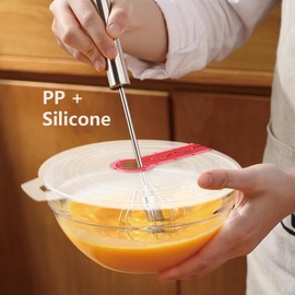 Joyzan Mixer Splatter Guard, Hand Egg Mixing Bowl Cover Silicone Anti Splash Lids Whisks Cooking Splashproof Screen Pots Frying Pan Shield Kitchen Aid Electric Tool Home Baking Liquid Flour Sourdough