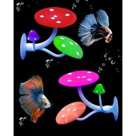 Uniclife Betta Hamaca para Hongos, Suave, Cama De Descanso para Acuarios, Almohadilla De Reproducción De Peces con Ventosa, Adorno De Silicona, Decoración Colorida Y Real para Paisajes De PE