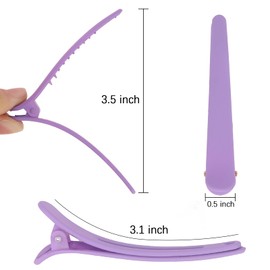 12 Pcs Hair Clips for Styling Sectioning, YISSION 3.1 Inch Matte Alligator Hair Clips Hair Barrettes No Crease Duck Billed Hair Clip, Hair Styling Accessories for Women Girls (6 Colors)