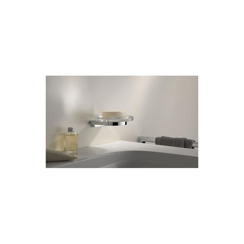Keuco 12755019000 Soap Holder with Crystal Soap Dish - Chrome