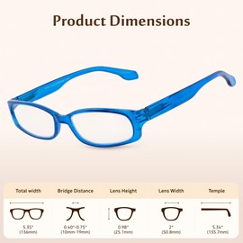 TruVision Readers Reading Glasses - 9503H - 1- Blue-2.50