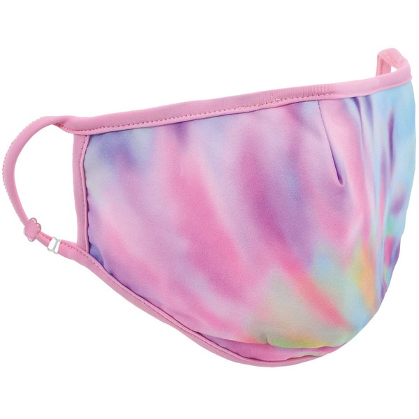 iscream Child's Pastel Tie Dye Double Layer Adjustable Ear Strap Face Mask with Pocket