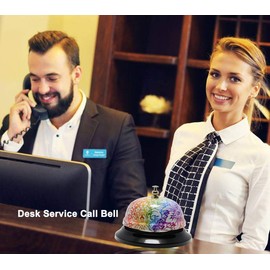 WEKOIL Call Bell Floral Desk Service Bell Customer Ding Bell for Restaurant Hotel Room Kitchen Party Office Elderly Teachers Student Large Flower Bell,3.35 inch