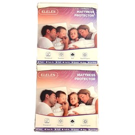 ELELEN 2 X ELELEN Queen Sized Mattress Protector - Waterproof/Noi