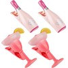 4 Pieces Beach Towel Clips,Creative Champagne Towel Clips for Sun