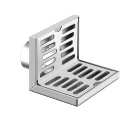 Qrity 1 Pcs Stainless Steel Corner Floor Drain, L Shaped Side Row Floor Drain, Anti-clogging, for Balconies, Bathrooms and Kitchens 75 mm Pipes