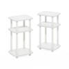 Furinno Just 3-Tier Turn-N-Tube Curve End Table, Side Table, 2-Pack,