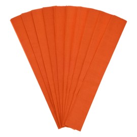 M METERXITY Krepppapier, 100 x 50 cm, weich, breit, Krepppapier, Luftschlangen für Bastelarbeiten, Blumenherstellung, Dekoration, Orange, 10 Stück