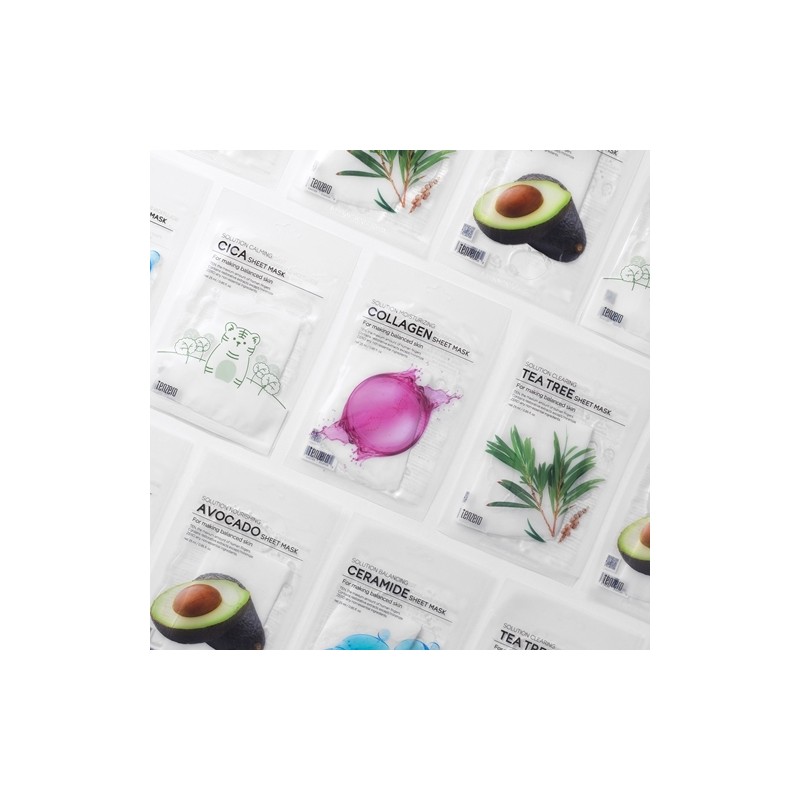 TenZero Solution Balancing Ceramide Sheet Mask 25ml x 10ea /