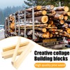 PWGHWG Pack of 40 Craft Wooden Blocks Craft Blocks 110