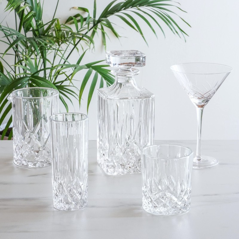 Viski Crystal Cocktail Mixing Glass - Cocktail Pitcher Mixing Glass