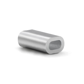 BLUEWING Fishing Crimps 100 Pieces Aluminum Oval Crimping Sleeves Single Barrel Fishing Line Crimp Sleeve Connectors 1.3 * 0.75 * 10mm