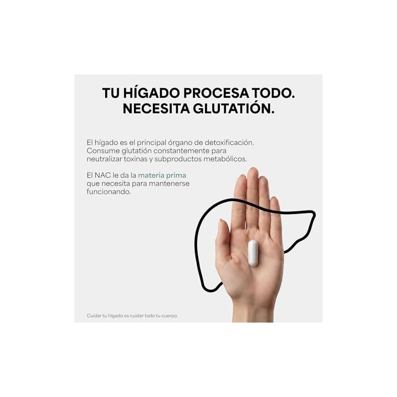 N-Acetil Cisteína (NAC) 1,000 mg por Dosis, 180 Cápsulas