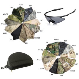 QMFIVE Tactical Boonie Hat UV100 Camouflage Scarf, Unisex Rounded Hat Fisherman